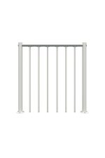 Brüstungsgeländer mit vertikalen Stäben und PVC-Handlauf – Bild 3