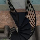 Rondo-Zink-Color_schwarz-Außentreppe
